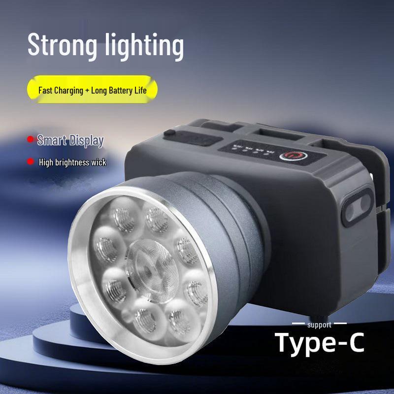 Rechargeable Ultra-Light LED Headlamp for Outdoor Long-Range Fishing and Work