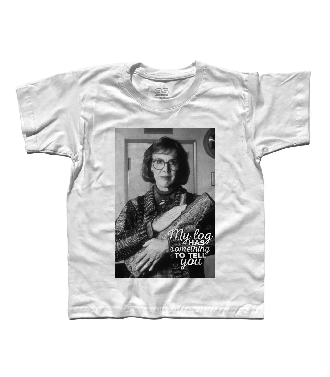 Boy Twin Peaks The Lady With Stump Log Lady T-Shirt - Laura Palmer, Cooper- 100