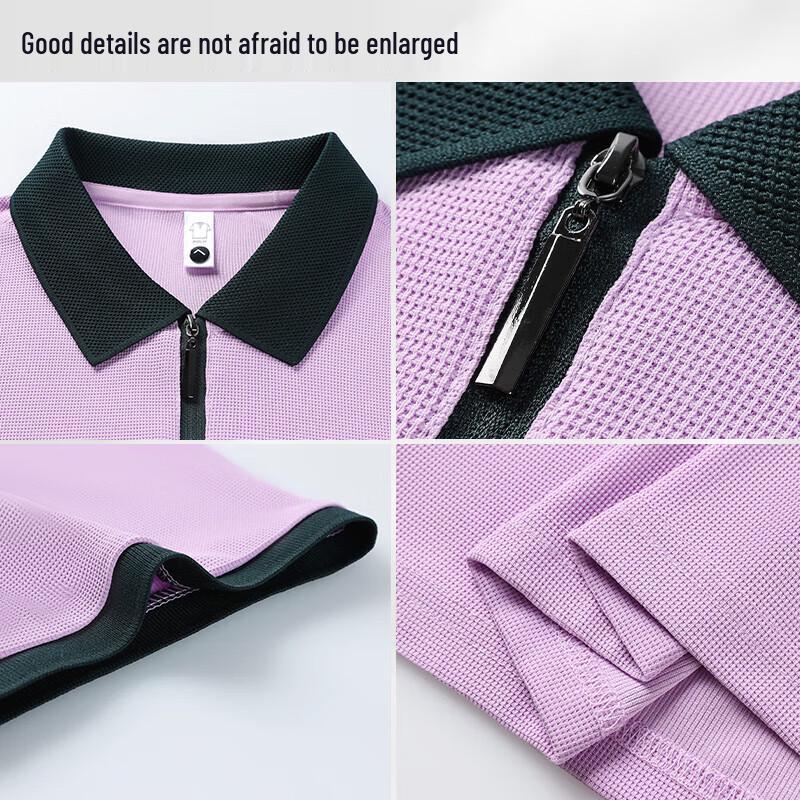 QIANYIYANG Short-Sleeve Polo Work Shirt