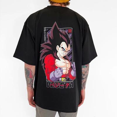Anime Son Goku Dragon Ball Herren Damen Sommer T-Shirt Übergroß Retro Print Kurzarm Lässig Bequem Locker Harajuku Street