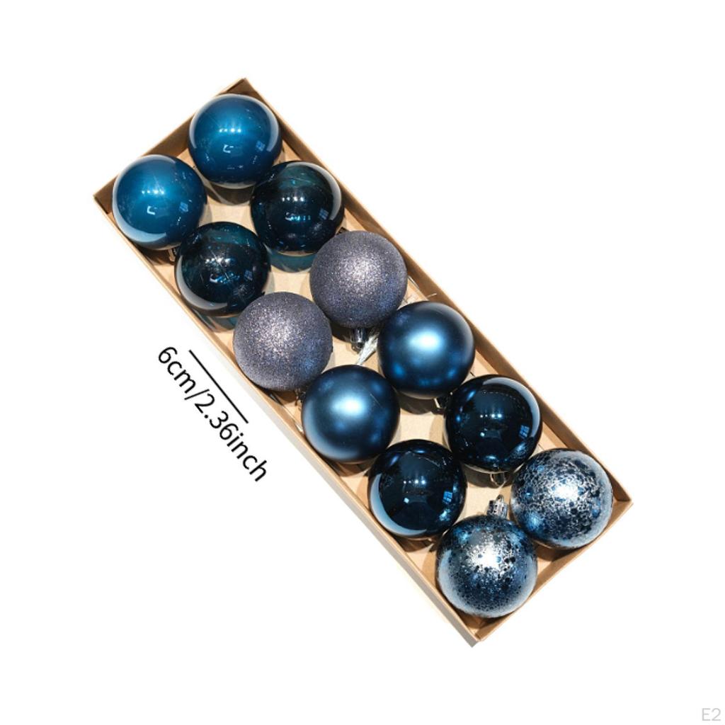 12x Christmas Tree Hanging Decorations Balls Ornaments Set Craft Xmas Decor for