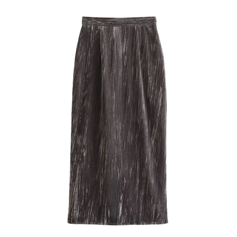 Za Autumn New Women clothes 2025 Western Style Short Velvet blouse Skirt 4387230 4387822