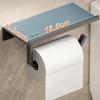 Punch Free Tissue Roll Holder Space Aluminum Phone Storage Rack Toilet Paper Holder  Kitchen