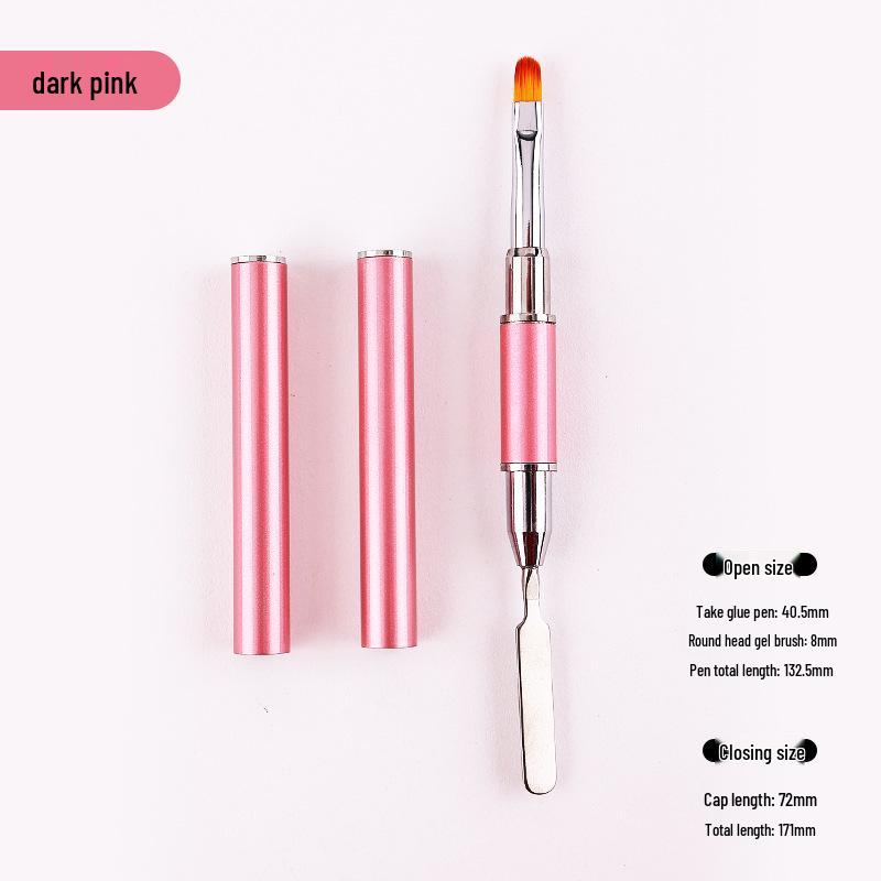 Double-Ended Nail Art Pen Set: Gel Picker, Steel Pusher, Embossing & Color Mixing Stick with Phototherapy, Round Head, Line Drawing & Ombre Tools