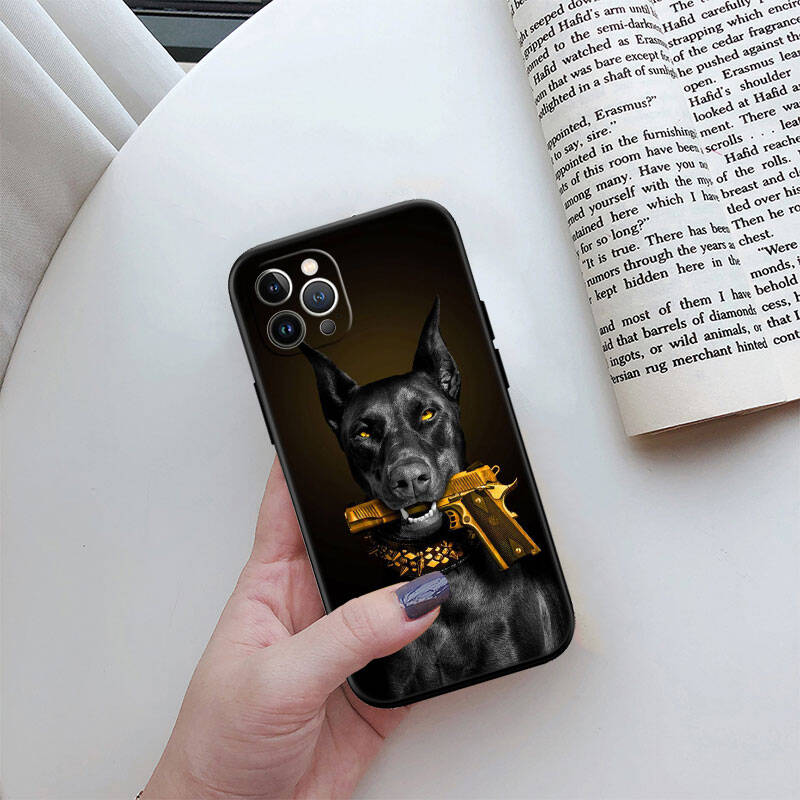 MH42 Dobermann Dog Phone Shell for Samsung S20 S21 S22 S23 S24 FE Ultra Plus Lite S21S A55 A07 A17 F06 F16 M06 M16 M56 A36 A37 A57