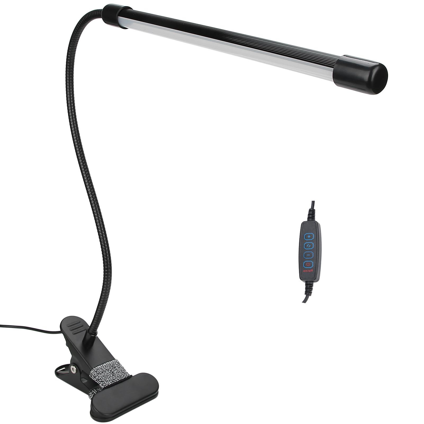 

USB ClipOn светодиодная настольная лампа из алюминиевого сплава, гибкая, с регулировкой яркости, настольная лампа для дизайна ногтей и татуировок