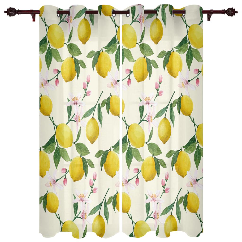 Грейпфрут Лимон Акварельная Живопись Оконные Шторы Домашний Декор Шторы Для Гостиной Шторы Для Кухни Панельные Шторы Для Спальни