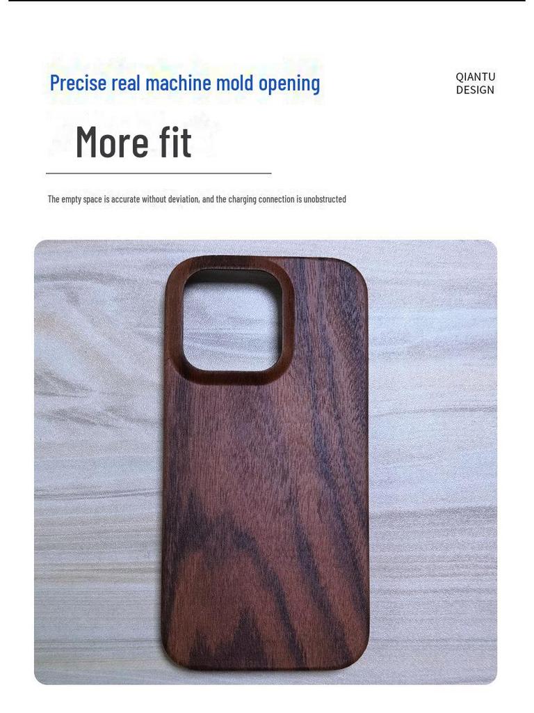 Hülle aus Holz für iPhone 14 Pro Max - Schutzhülle aus Massivholz, Hartschalen-Apple-Hülle