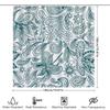 Vivid Blue Paisley Print Shower Curtain Waterproof Home Decor Bathroom Accessories