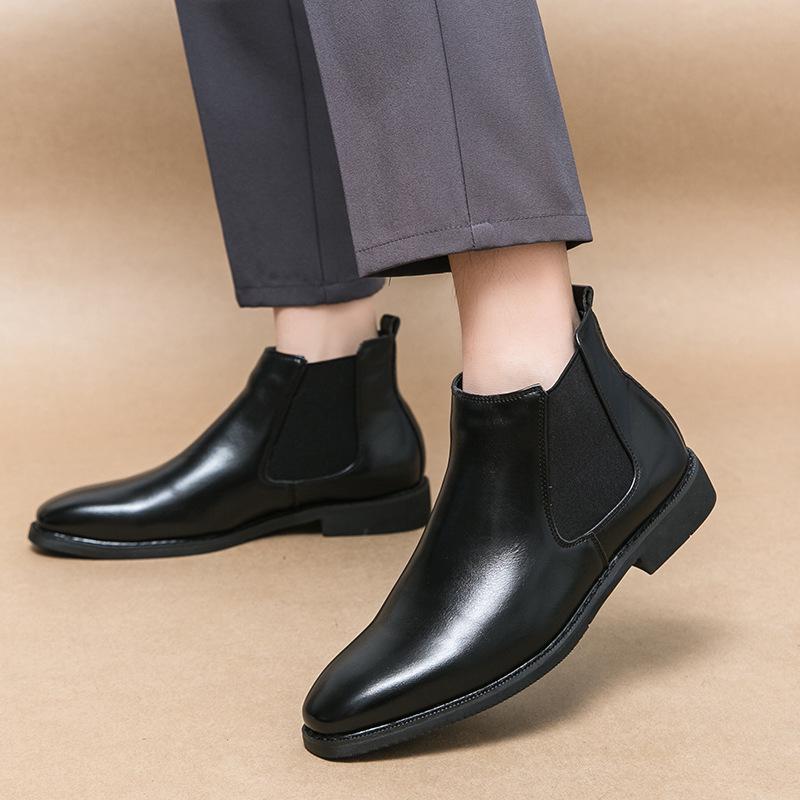 Men's Retro Chelsea Boots - Polished, Fashionable, Large Size Ankle Boots