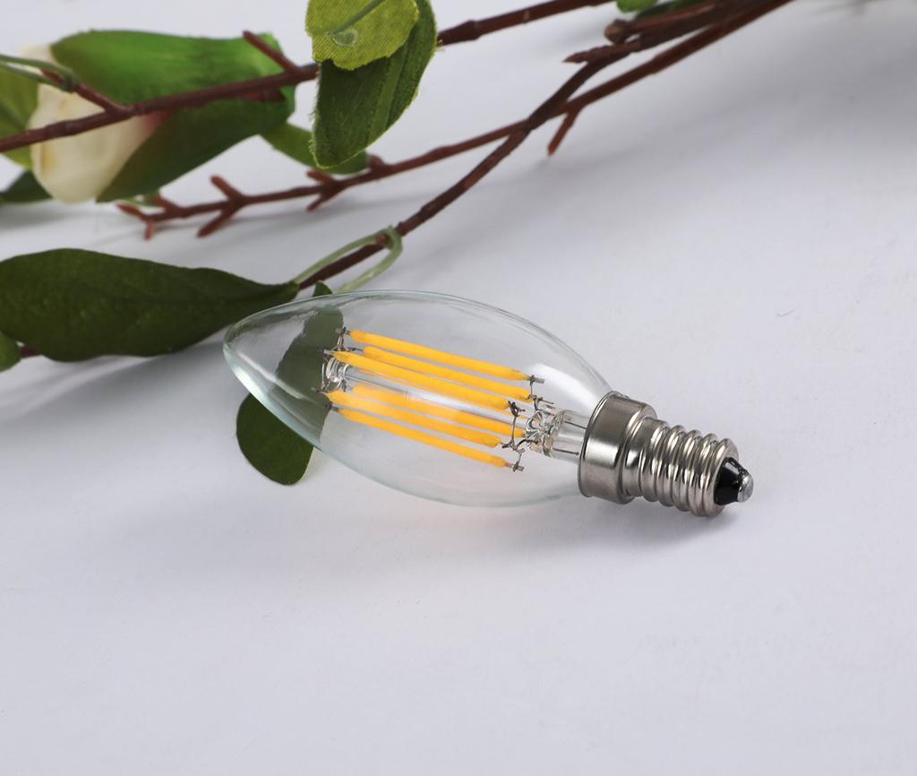 C35 Chandelier Bulb, 60W Equivalent, E17 Base, LED Engine Bulb, Candle Type, 6W Filament LED Bulb, E17 60W, Warm White 2700k, 550lm, C35 Clear Type,