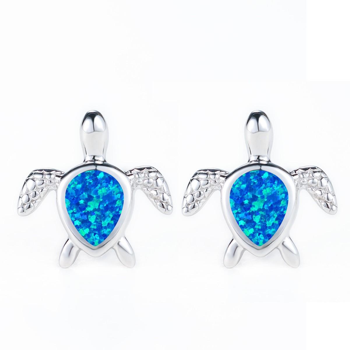 

Water Droplet Shaped Pattern Three Dimensional Cute Turtle Earrings European and American Fashion Earrings