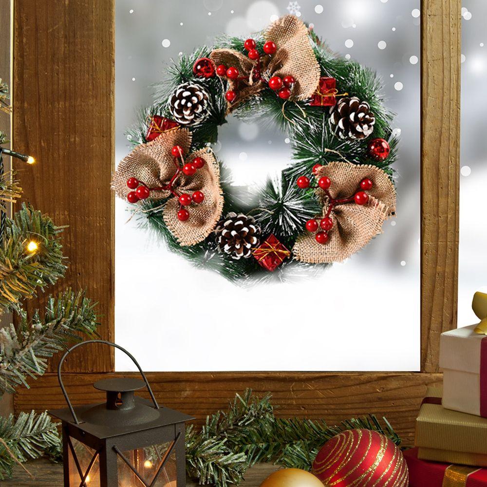 Ornament Red Berry Large Winter Snowflake Christmas Wreath Christmas Decor Garland Berry Wreath