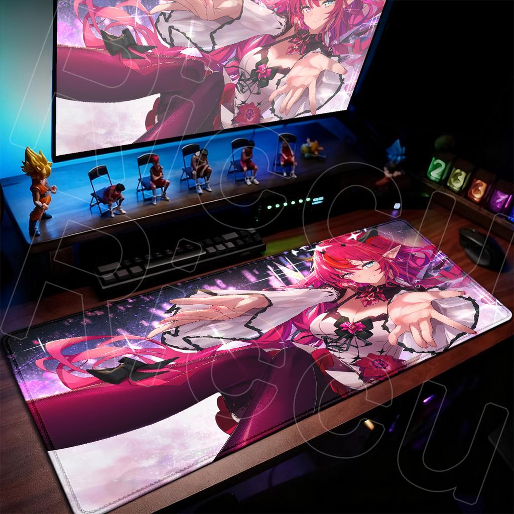 E-sports Gamer Keyboard Desk Rug Large Laptop Keyboard Mat Hololive Kawaii Girl Irys Anime Mousepad Non-slip Rubber Base Mauspad