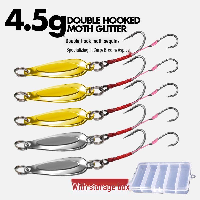 Meteorite Stone Micro Lure: Spinning Sunflower Seed Sequin Hook for Fly Fishing, Rigged for Mandarin Fish with White Stripes