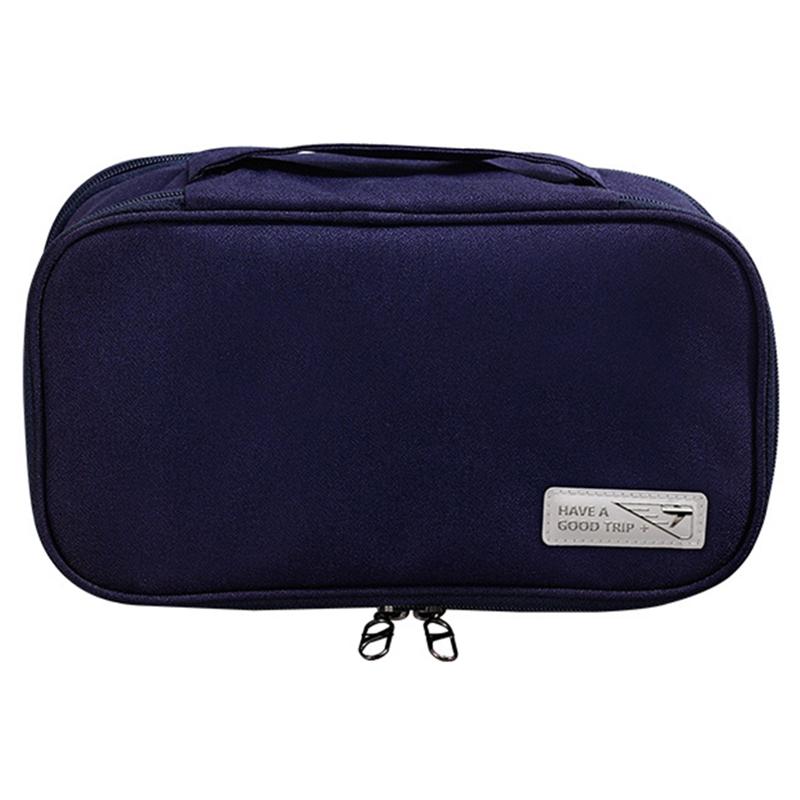 Handheld Wet and Dry Separation Travel Toiletry Bag Polyester Portable Cosmetic Bag E