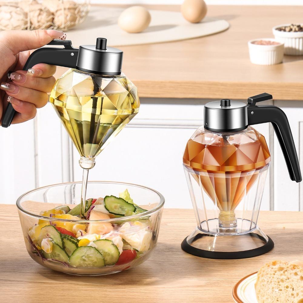 Clear Oil Dripper Glass Syrup Dispenser Practical Vinegar and Sauce Dispenser Muffin