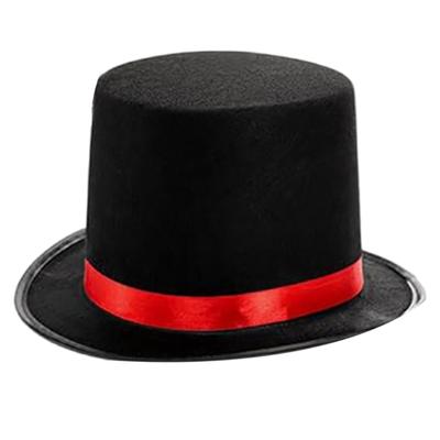 Klassischer Fedora-Hut mit flacher Krempe und dekorativem Band für ein trendiges Outfit, Freizeitkleidung, Zaubererhut für lässige Anlässe