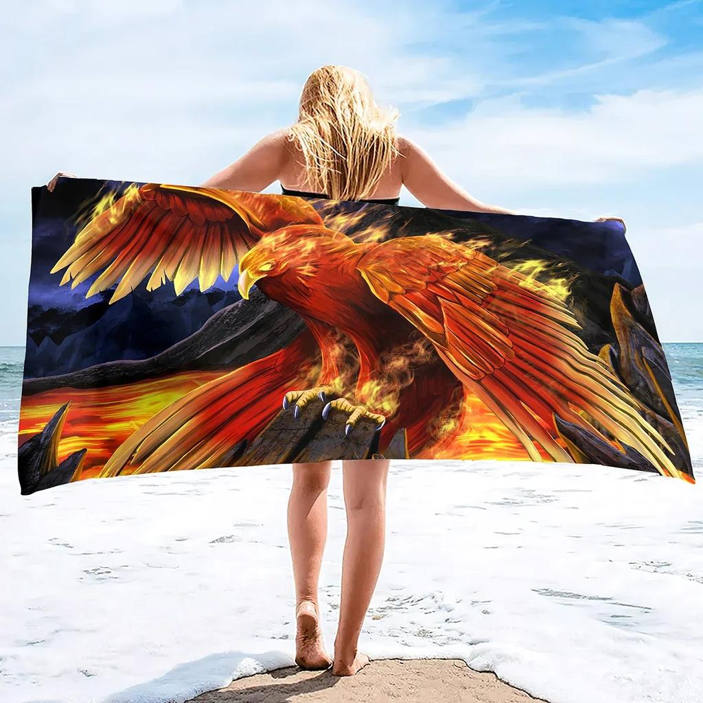 Phoenix Beach Towel Microfiber Quick Dry Sand Free Towel Travel Beach Towels Lightweight Beach Towel Pool Swimming Gym Travel