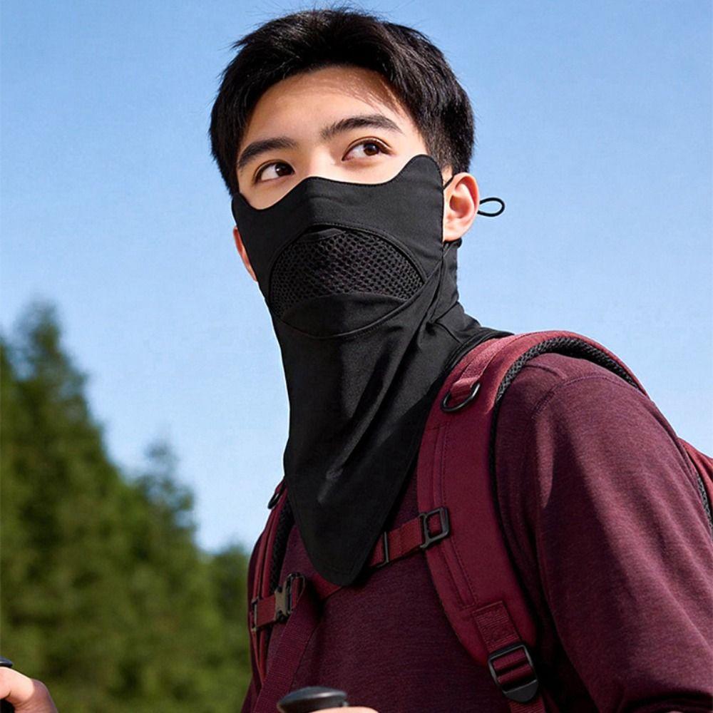 Atmungsaktive Sonnenmaske Nacken Anti-UV-Gesichts-Gini-Maske Elastische Gesichtsabdeckung Radfahren