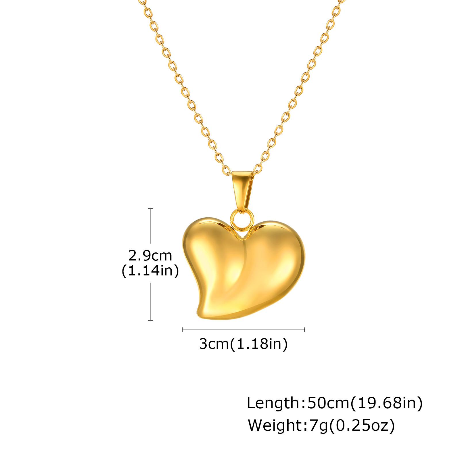 

Stainless Steel Jewelry Romantic Heart Pendants Necklace For Women 18K Gold Color Mom Girlfriend Valentine s Day Gift