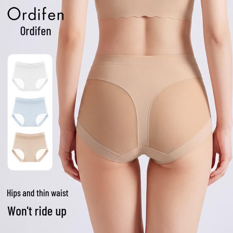 Odeifen Women s Seamless Breathable Briefs L розовый бежевый