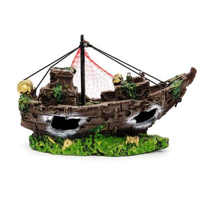 sunken pirate ship aquarium decoration