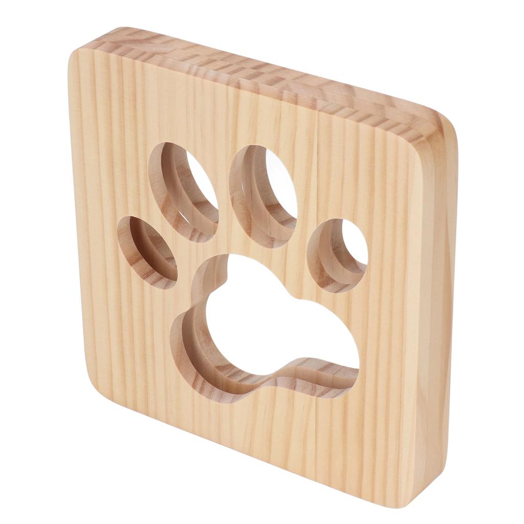 Katzenpfote Nachtlicht Ausgehöhlt Weiches Licht Augenschutz Tragbare 3D Holzbastellampe mit USB-Schnittstelle Nachtlampe für