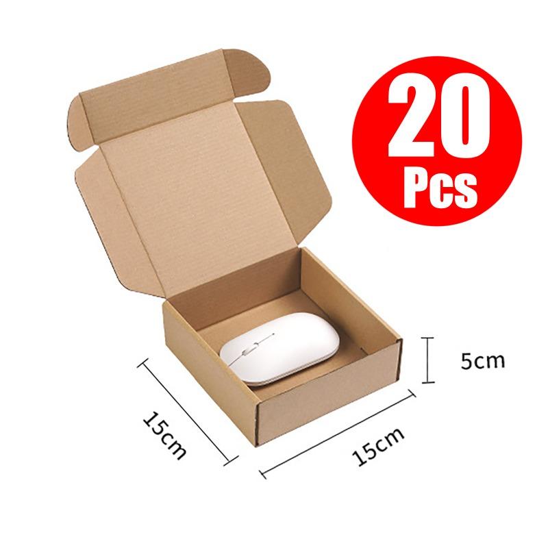 20 Stück Braune Papierbox Extra Stabil Hochwertige Box Kraft Verpackungskarton Hochzeitsparty Geschenk Schokolade Süßigkeit Event Geschenkbox