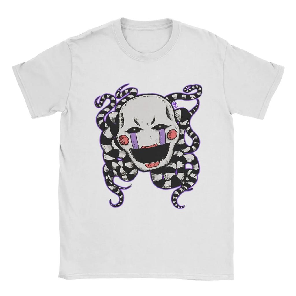 FNAF U Fredyho Bavlněná Trička Vintage Y2k Trička Loutka Marioneta Tričko Ležérní Volné Tričko Skvělé Krátký Rukáv Unisex