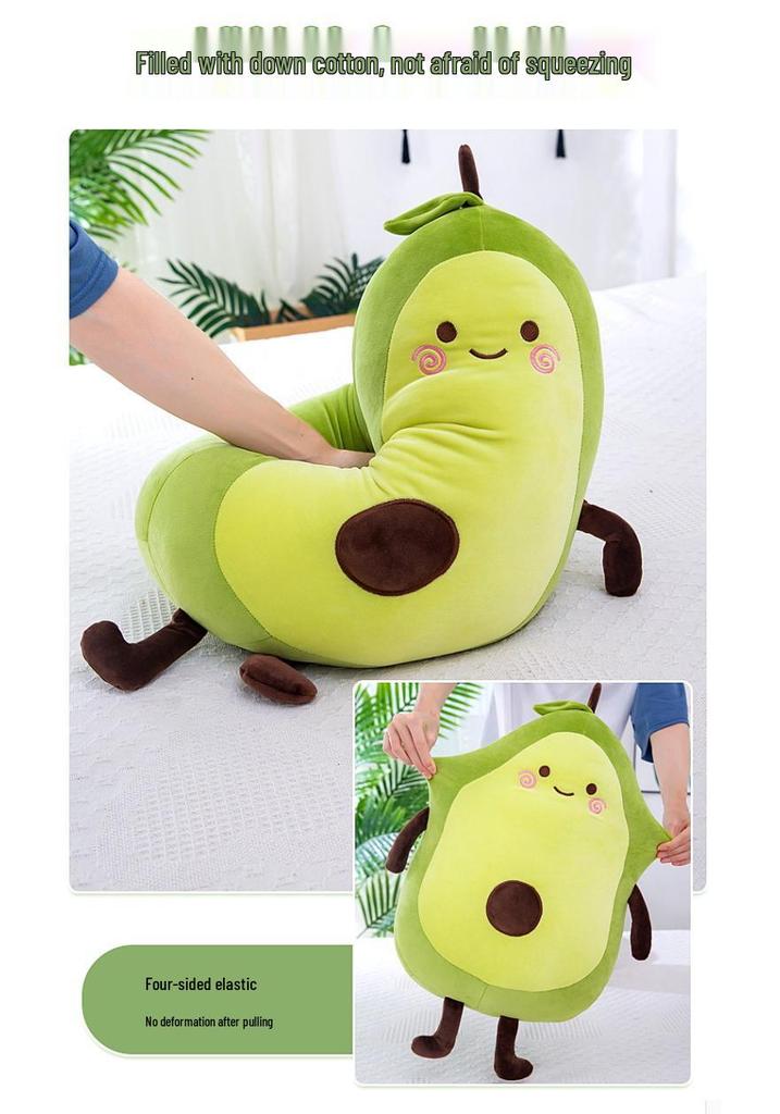Avocado Plush Hugging Pillow - Green Fruit Doll Sleep Cushion