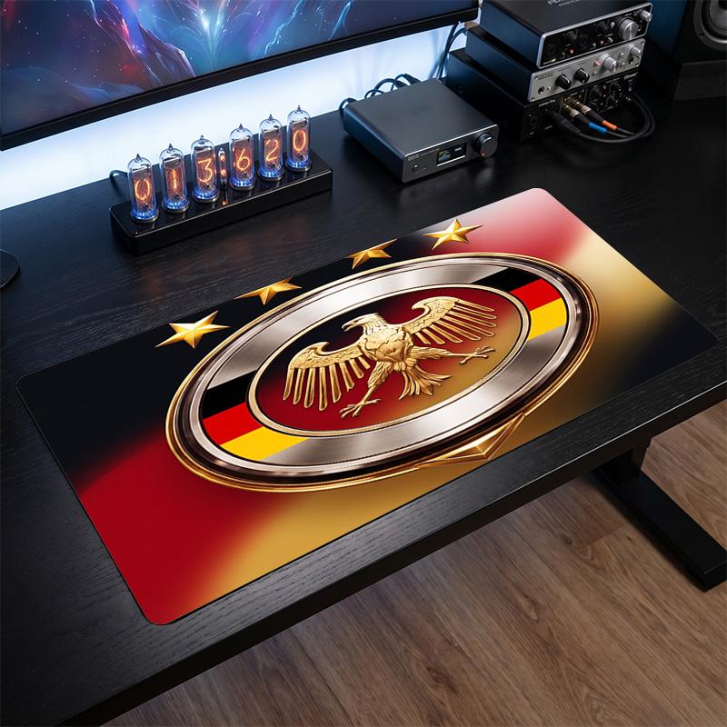 Germany Football Crest Mouse Pad, Extended Non Slip Rubber Desk Mat for Gaming Office Laptop Fan Gift