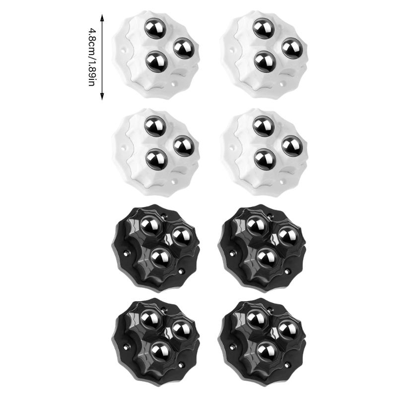 4Pcs Self Adhesive Casters Wheel No Drill Appliance Rollers 360 Degree Rotation Sticky Pulley Appliance Sliders