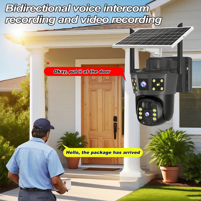 V360 4G Camera Solar PIR Human Detection Night Vision Waterproof Security Video IP Camara 4MP HD Battery CCTV Monitor Protection