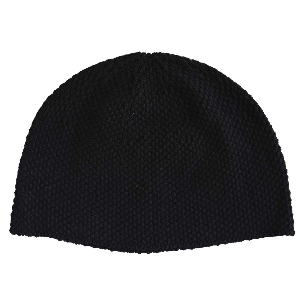Nakota Premium Cotton Seamless Islamic Short Knit Hat for Large Sizes Deep Made in Size Black Hat, Beanie, Men, Available, Opaque, Fit, 100% Cotton,