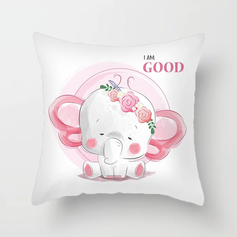 Heimdekoration Klein Frisch Cartoon Muster Schlafzimmer Wohnzimmer Kissenbezug Tierische Serie