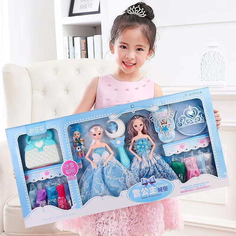 Ice and snow dress-up set, girls' play house toys, birthdays, children's day gifts