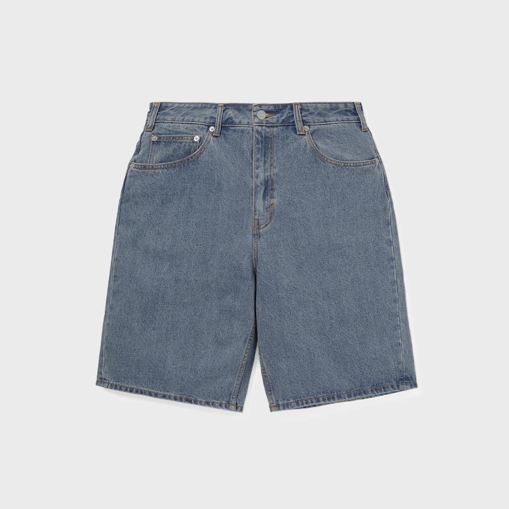 Disisneverthat Gd Overlap Lightning Denim Short Washed Blue