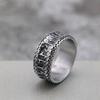 Vintage Stainless Steel Men's Viking Rune Ring Fashion Statement Band