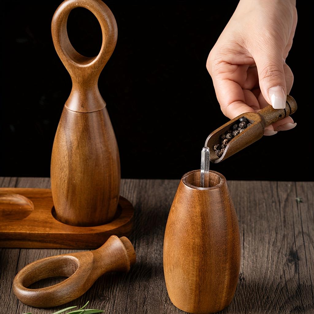 1 pz/3 pz Macinapepe in Legno Amore Manuale con Nucleo Ceramico Macinapepe Sale Macina Multiuso Strumento da Cucina