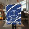 1 Stück Personalisierte Decke mit Everton FC Muster aus Flanell Geeignet für Alle Jahreszeiten für Heimdekoration Wärme und Komfort Geschenke Feiertagsgeschenk