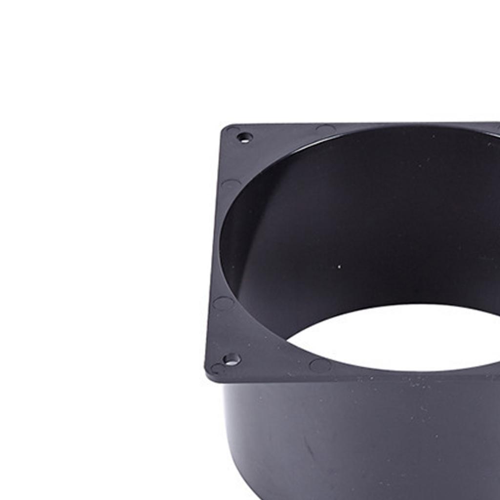 Air Vent Duct lange Straight Flange Connector Ventilation Pipe Connector Black