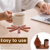 Tree Trivet Set Wooden Foldable Kitchen Trivet with Utensil Holder Heat Resistant Desktop Protective Pad for Hot Dishes Pot Bowl