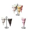 Black Iron Ice Cream Holder Cupcake Cones Stand Ice Cream Cone Support Bracket Simple Storage Rack Easy To Clean