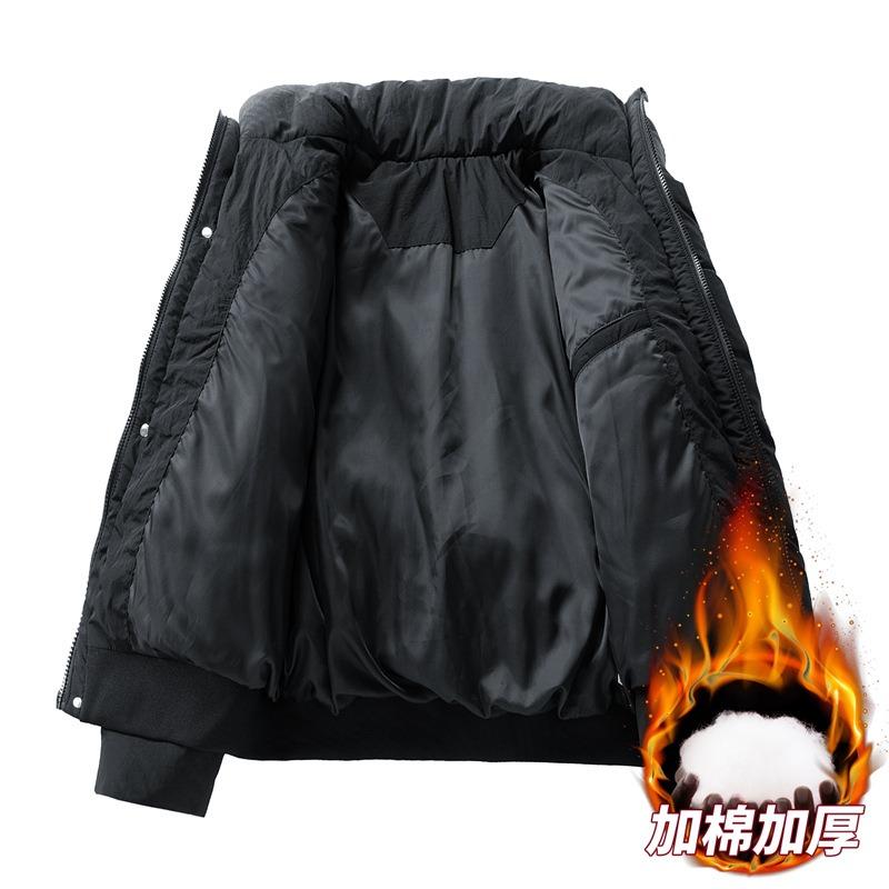 OO Thickened Cotton-padded Clothes for Men and Women, Winter Loose Cotton-padded Jackets, Bread Clothes, Short Stand-up Collar Cotton-padded Jackets.