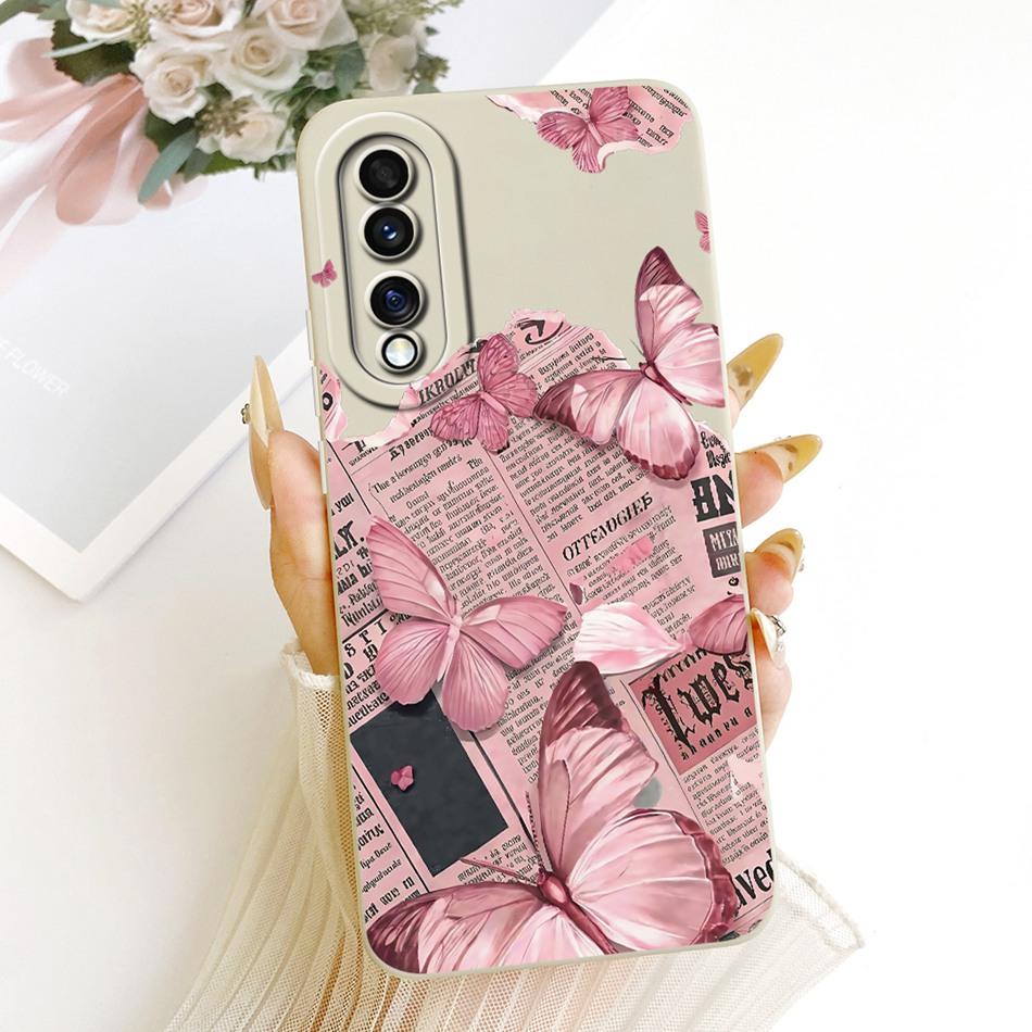For Honor 70 70Pro 70 Pro+ Cute Cat Flower Cartoon Phone Case For Honor 70 Pro Plus Honor70 Shockproof Soft Silicone Bumpers