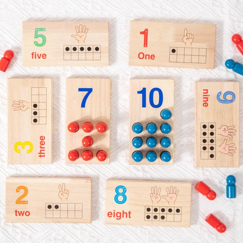 

Двусторонняя деревянная математическая доска: Обучающая игрушка для сложения и вычитания.