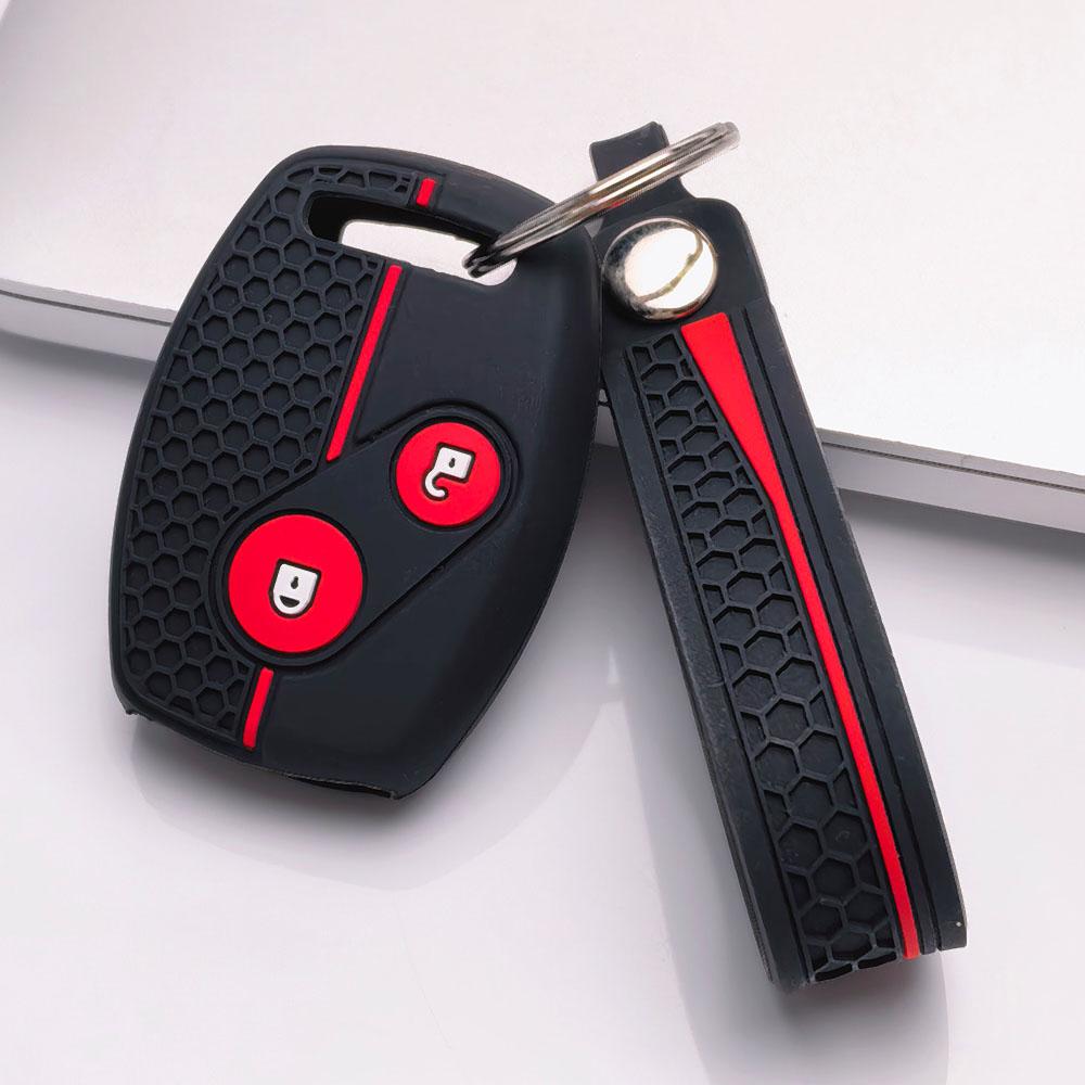 Soft Silicone Car Key Cover Keychain For Honda 7th 8th Gen Accord CRV Odyssey Fit City Civic And Classic Old Model Anti-Scratch Guard