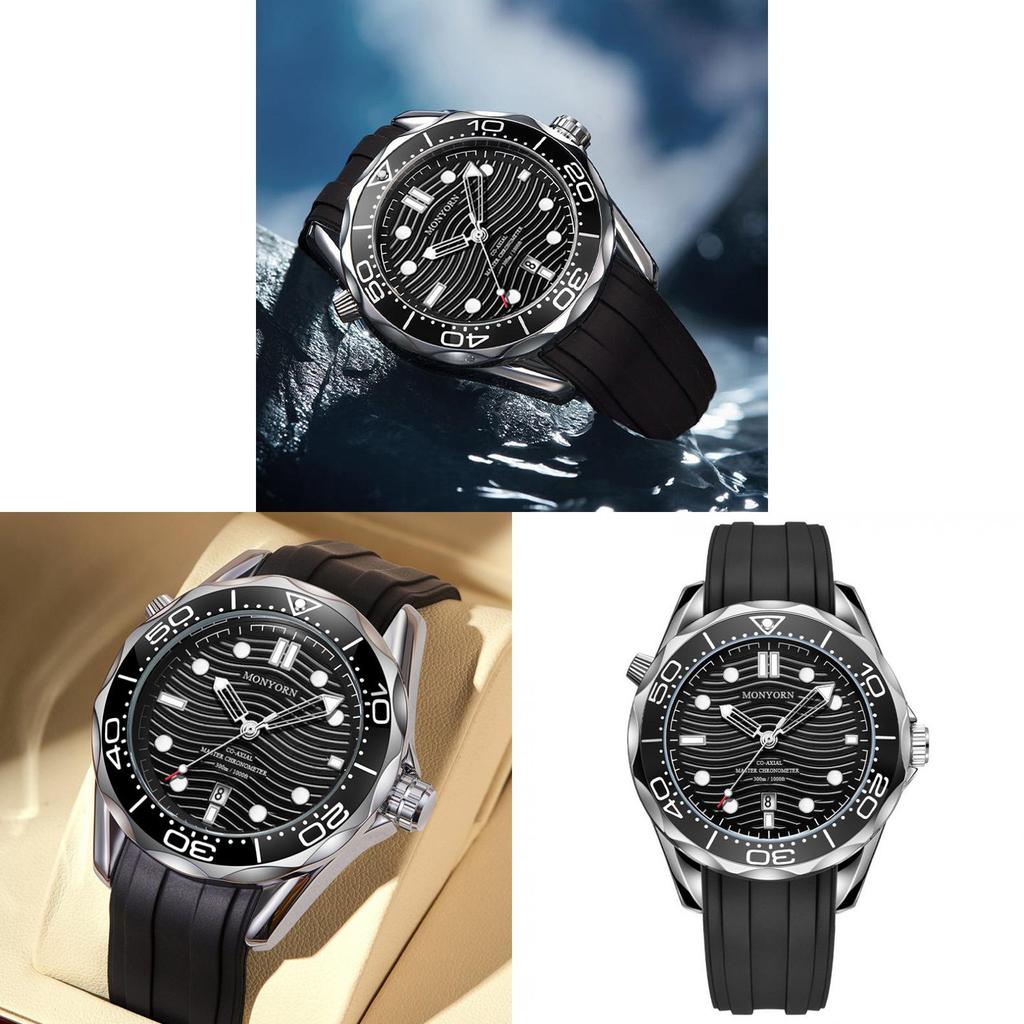 Mens Silicone Watch With Quartz Movement And 24hour Indicator For Fashion Crafters