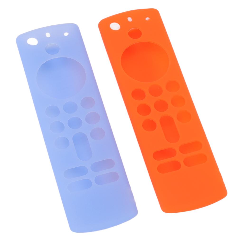 2pcs Silicone Remote Protective Cover Anti Slip Shockproof Remote Control Cover with Lanyard for Voice Remote 3rd Gen